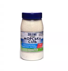 *Сіль морська Solena харч. з калієм, ламінарією з низьким вмістом натрію 700 г