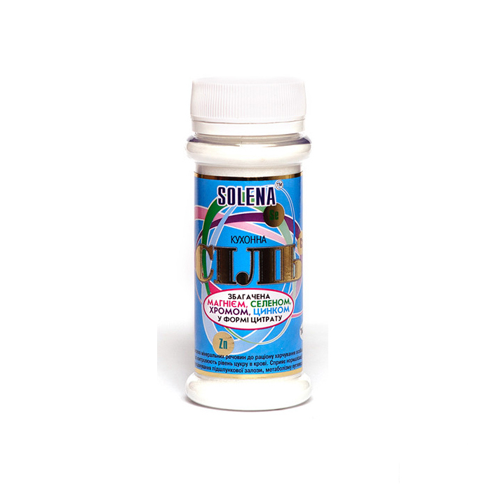*Сіль Solena харч. для діабетиків з мікроелементами Mg, Se, Zn, Cr 145 г