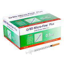 *Шприц 0,5 мл BD Micro-Fine Plus U100 інсуліновий голка 29G №1