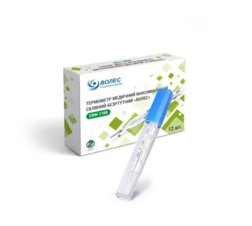 *Термометр Волес CRW-1108 склян. безртутний