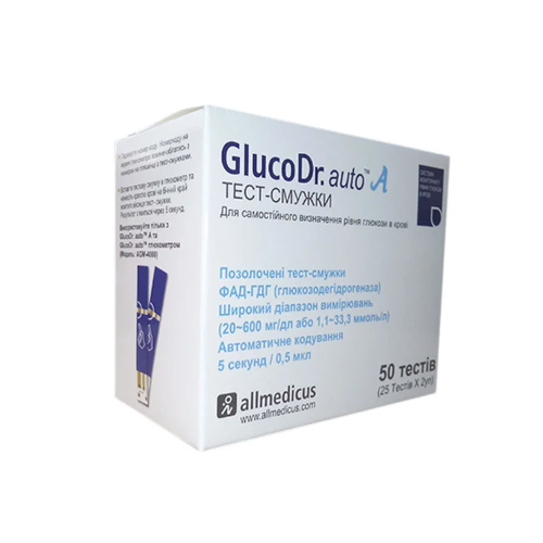 *Тест-полоски GlucoDr. auto AGM 4000 для глюкометра №50 *Тест-полоски GlucoDr. auto AGM 4000 для глюкометра №50