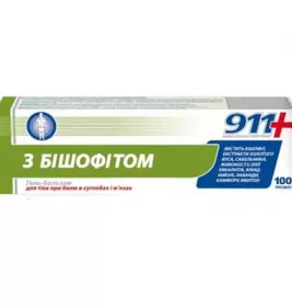 *Гель-бальзам для тіла 911 Бішофіт туба 100мл