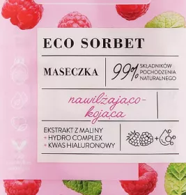 *Маска для лица Bielenda Sorbet Raspberry Успокаивающая Увлажняющая 8г
