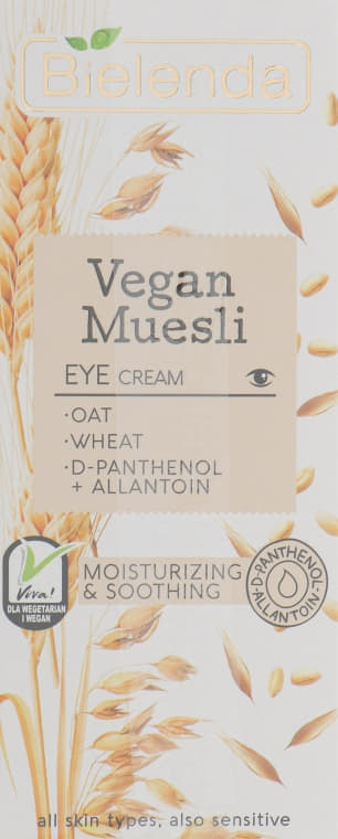 *Крем для кожи вокруг глаз Bielenda Vegan Muesli овёс+пшеница 15мл *Крем для кожи вокруг глаз Bielenda Vegan Muesli овёс+пшеница 15мл
