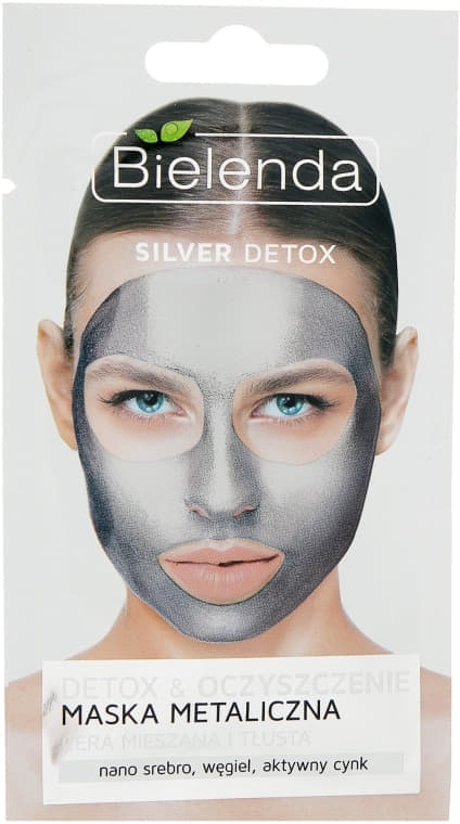 *Маска Bielenda Silver Detox для комбінованої, жирної шкіри 8г