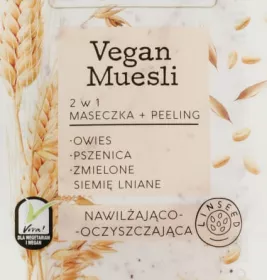 *Маска-пілінг Bielenda Vegan Muesl 2в1 овес+пшениця+льонi 8г