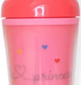 *Термочашка BABY NOVA с трубочкой роз. 250мл