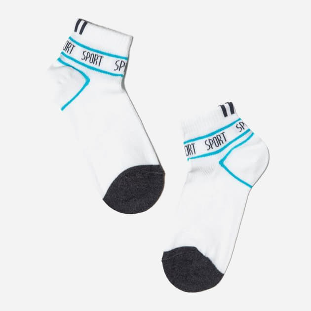 *Шкарпетки дит. CONTE Active 13С-34СП-316 білий-бірюза р.20