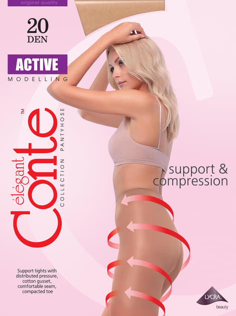 *Колготи жін. CONTE Active 20 den Natural р. 2