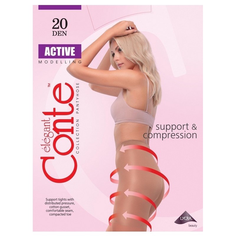 *Колготи жін. CONTE Active 20 den Nero р. 4