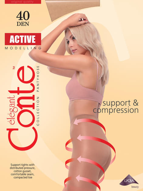 *Колготи жін. CONTE Active 40 den Mocca р. 3