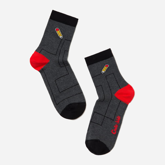 *Шкарпетки дит. CONTE Tip-Top 5С-11СП-397 темно-сірий р.20