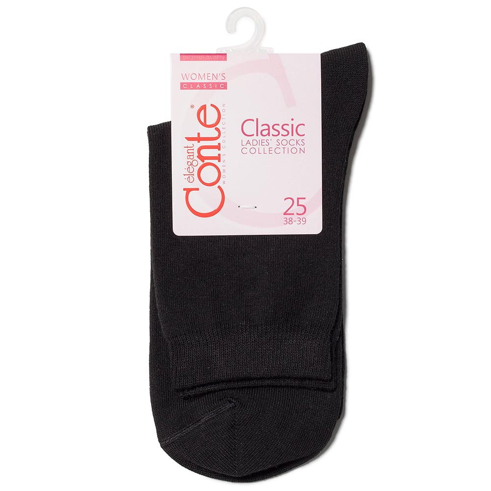 *Шкарпетки жін. CONTE Classic 7С-22СП-000 чорний р.25