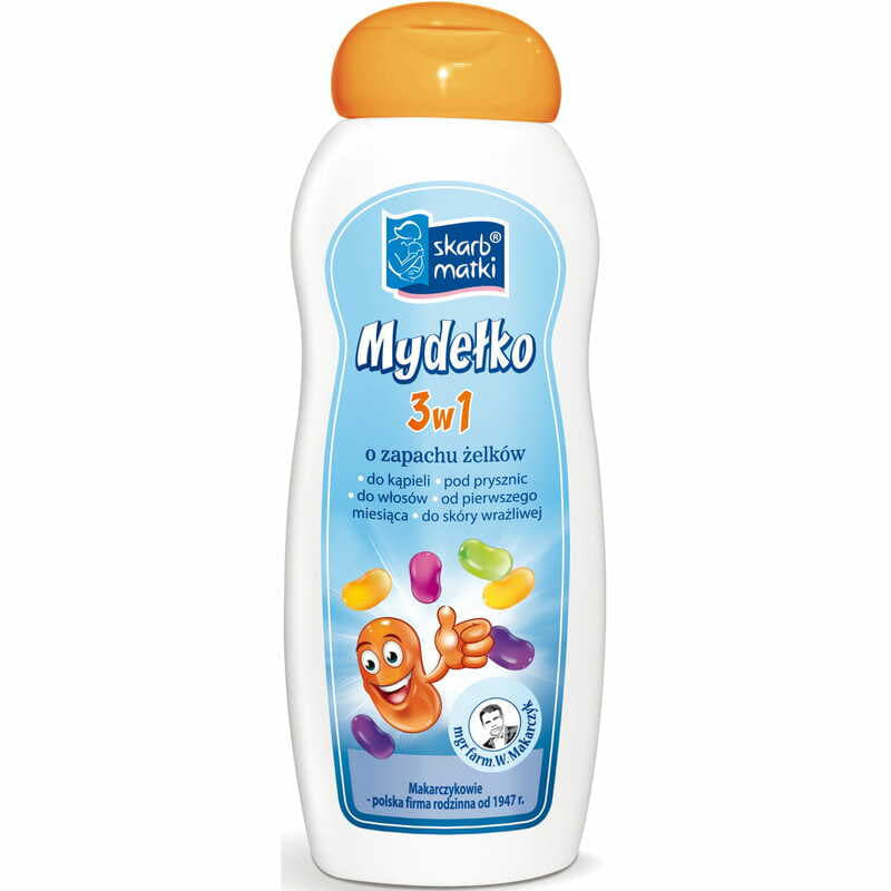 *Мило дитяче Skarb Matki 3 в 1 із запахом желейок 250мл