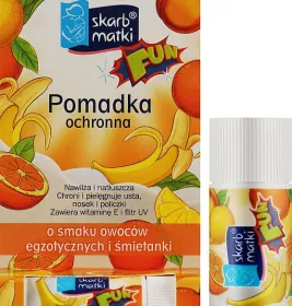 *Помада защитная для детей Skarb Matki смак экзотических фруктов