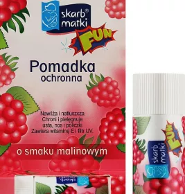 *Помада защитная Skarb Matki для детей вкус малины