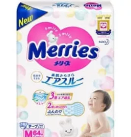 *Подгузники-трусики Merries для детей р. M 6-11кг №64