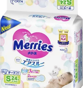 *Подгузники-трусики Merries для детей р. S 4-8кг №24