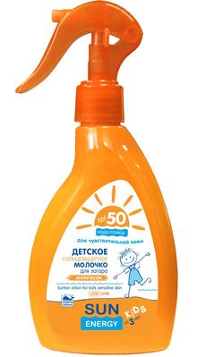 *Молочко для засмаги Sun Energy Kids чутлива шкіра SPF50+ 200мл