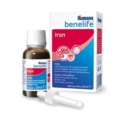 Humana Benelife Бенелайф Бісгліцинат заліза краплі 20мл у фл.