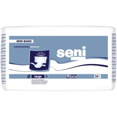 *Подгузники для взрослых Seni Basic р. L №30 *Подгузники для взрослых Seni Basic р. L №30