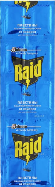 *Пластини для фумігатора Raid ламіновані №10