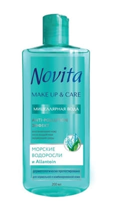 *Міцелярна вода Novita Make up & Care 200мл