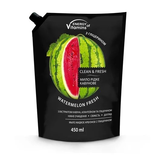 *Мыло жидкое Energy Vitamins арбузное 450мл *Мыло жидкое Energy Vitamins арбузное 450мл