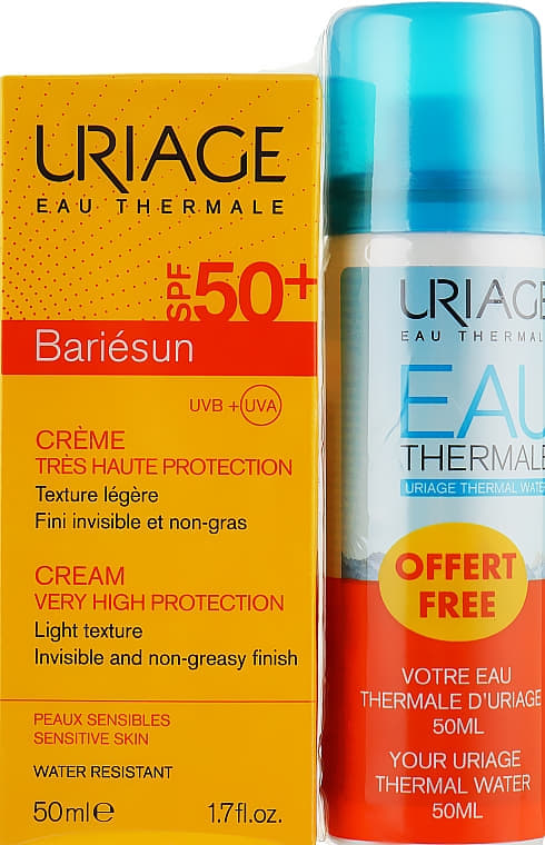 *Набір Uriage Bariesun сонцезахисний крем SPF50 50 мл + вода термальна 50 мл