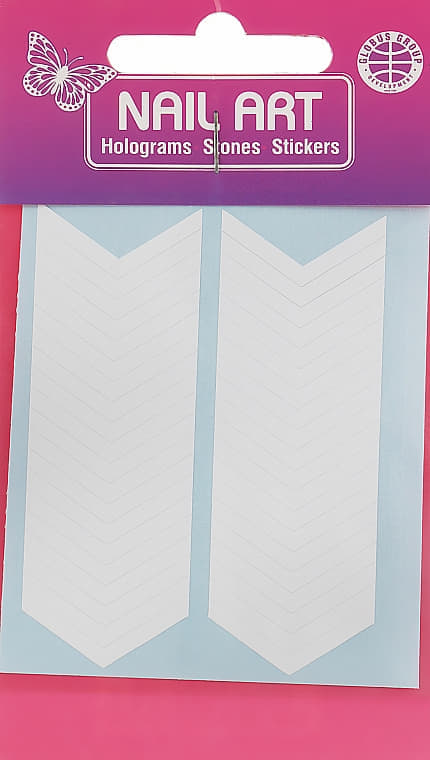 *Трафарет Глобус для франц. манікюру МТ G4 (уголок)