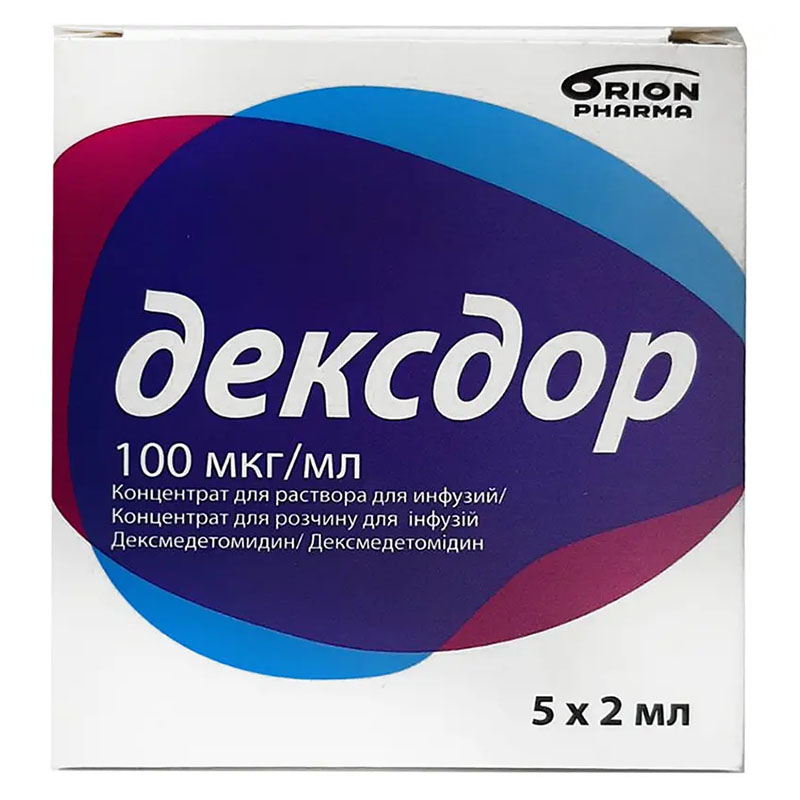 Дексдор конц. д/інф. 100 мкг/мл по 2 мл №5 амп.