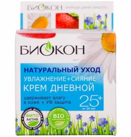 *Крем Біокон Нат. Догляд зволоження та сяйво денний 25+ 50мл