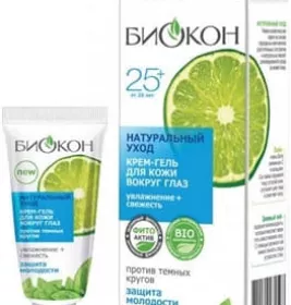 *Крем-гель Біокон Нат.Догляд для шкіри навколо очей 25+ 20мл