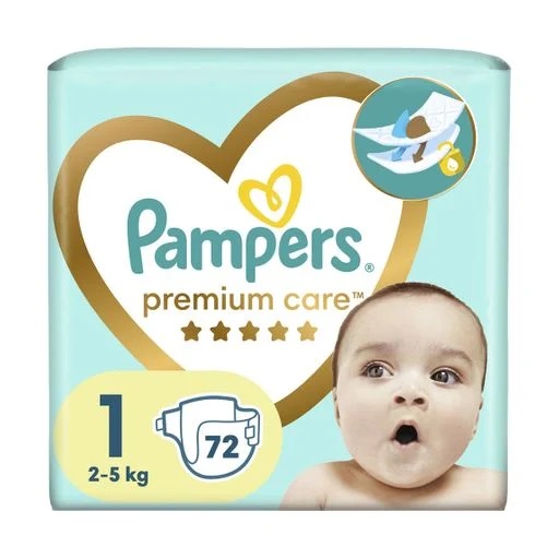 Подгузники Pampers Premium Care Newborn 2-5кг №72 Подгузники Pampers Premium Care Newborn 2-5кг №72