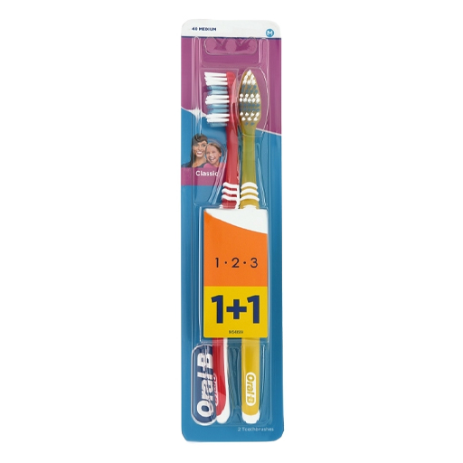 *Зубная щетка ORAL-B 1-2-3-эффект 40 средняя №2