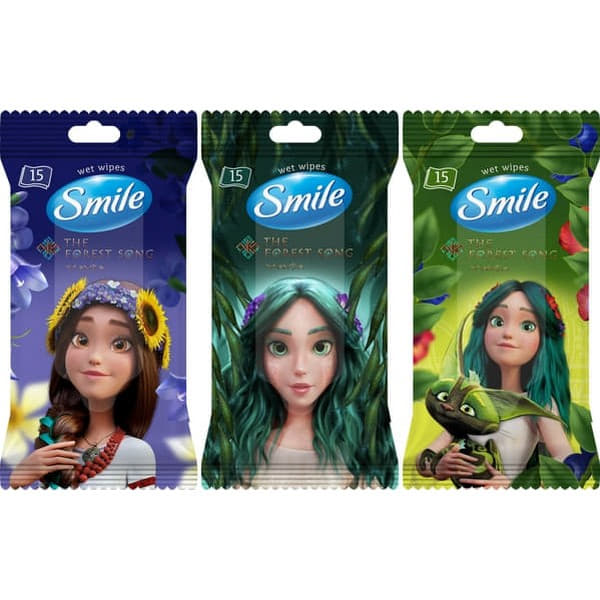 *Серветки вологі Smile Mavka Mix №15