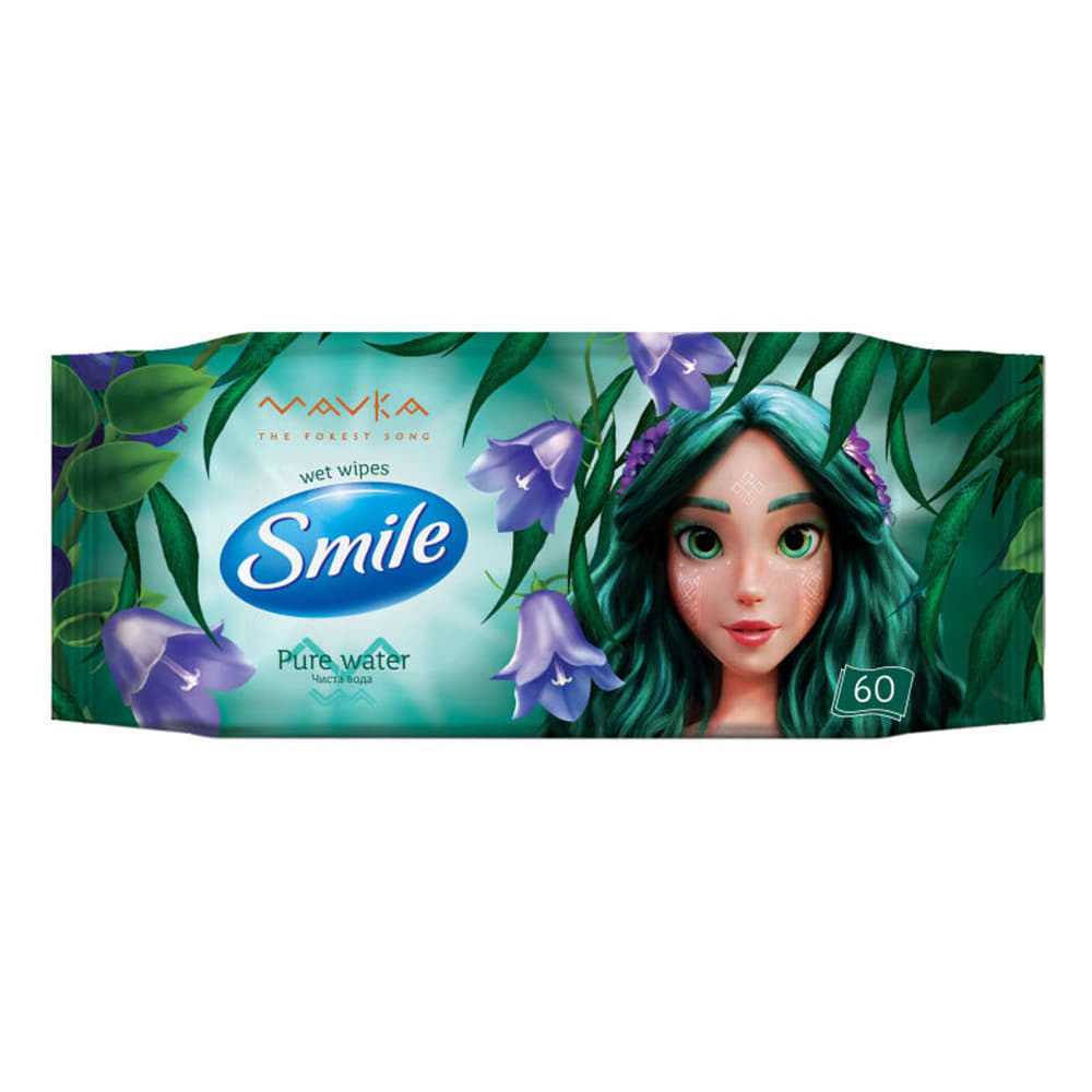 *Серветки вологі Smile Mavka №60