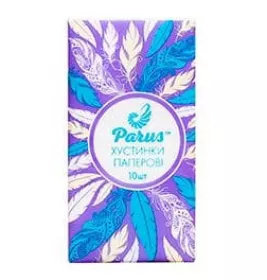 *Хустинки паперові Парус без аромату №10