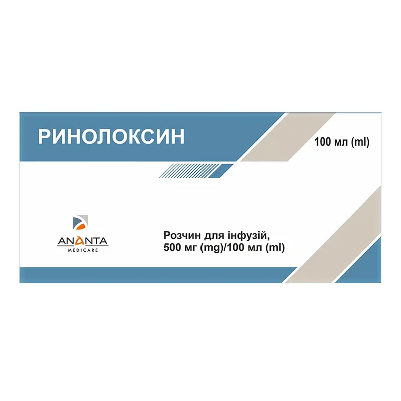 Ринолоксин розчин для інфузій 500 мг/100 мл по 100 мл у контейнері