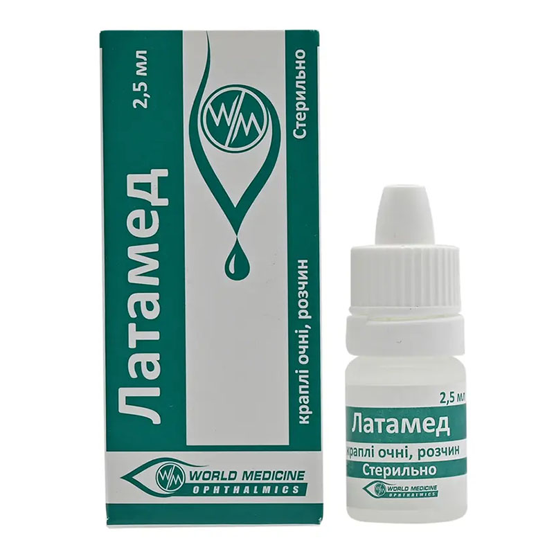 Латамед капли глазные по 2,5 мл во флаконе 1 шт.
