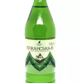 *Вода Лужанська-15 газована скло 0,5 л