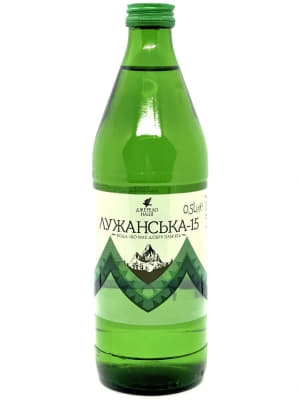 *Вода Лужанська-15 газована скло 0,5 л