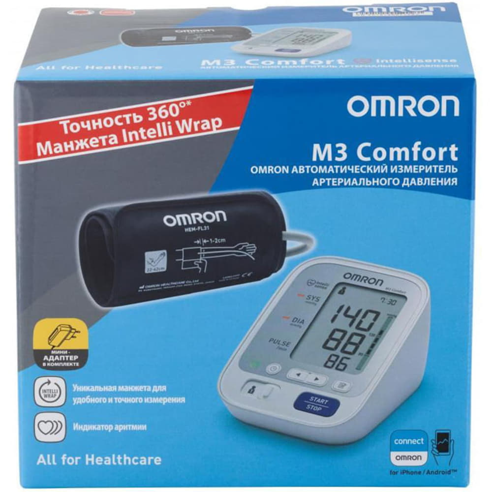 *Тонометр Omron M3 Comfort HEM-7134-ALRU авт.