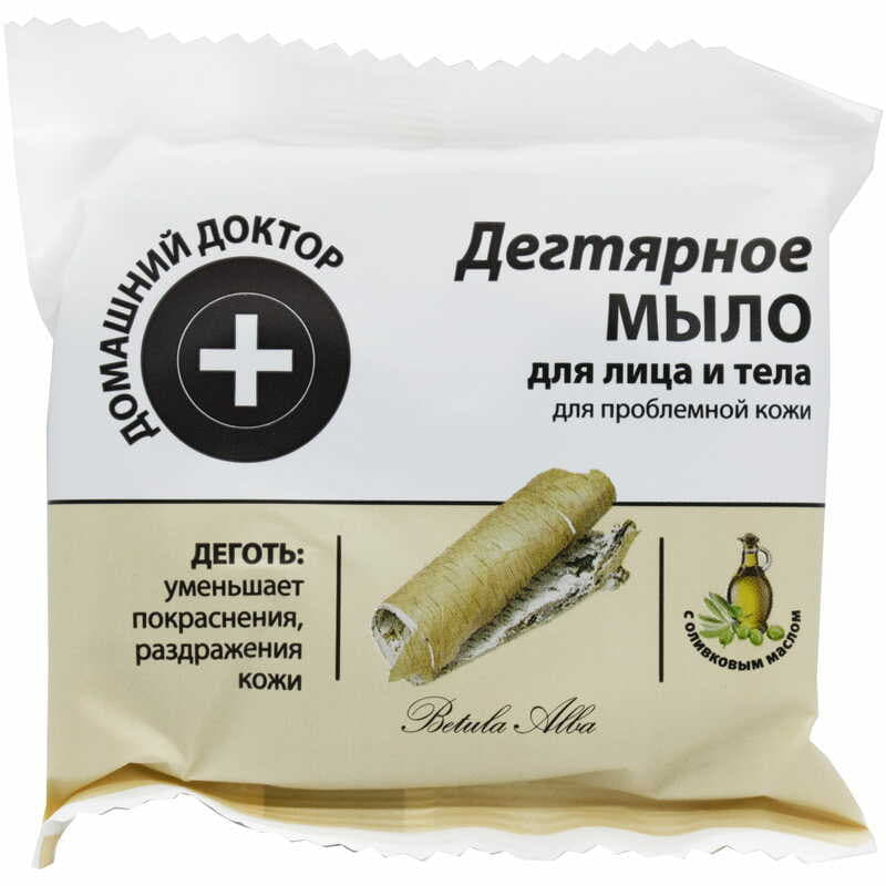 *Мыло твёрдое Домашний Доктор Дегтярное 70 г *Мыло твёрдое Домашний Доктор Дегтярное 70 г