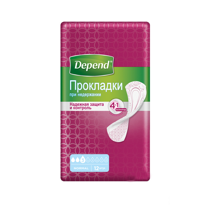 *Урологічні прокладки Depend Normal Plus 12*6