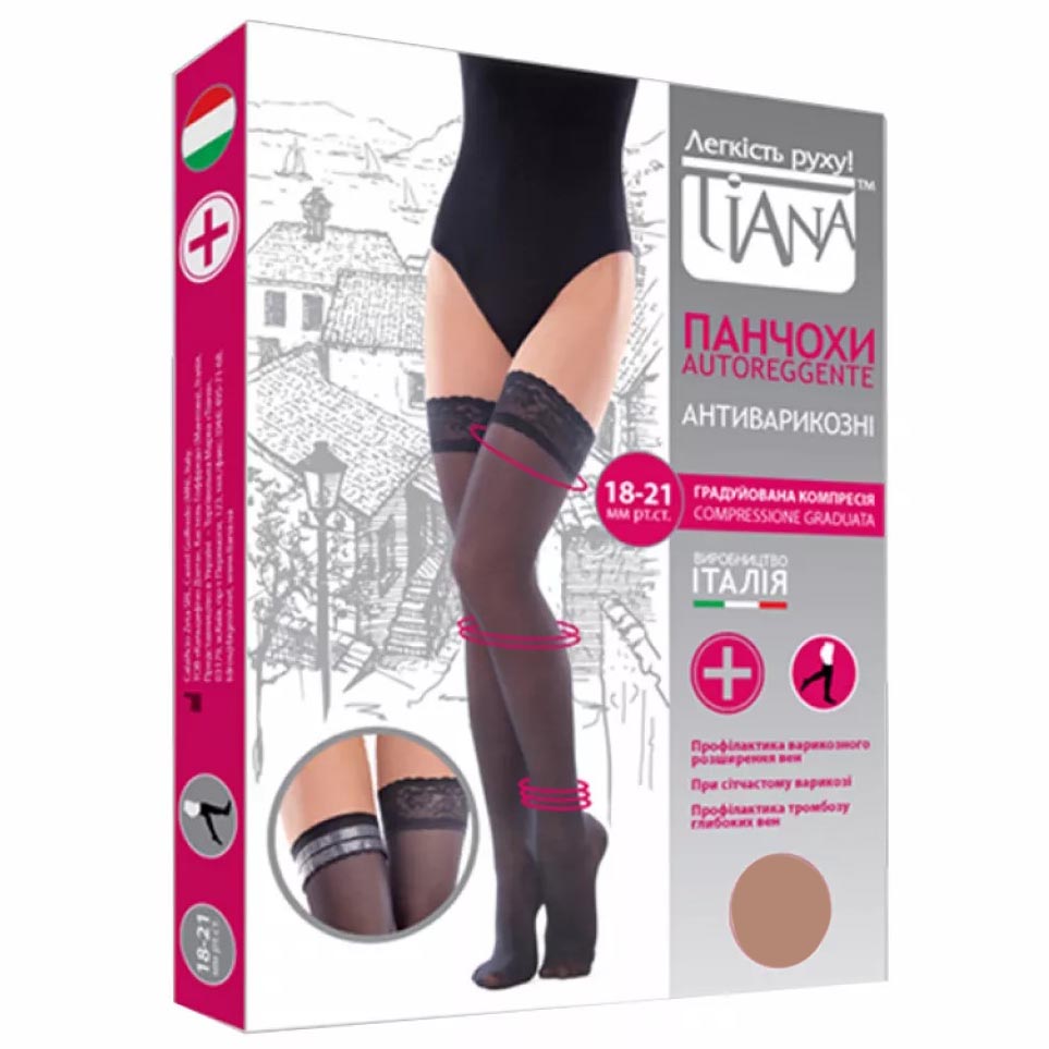 *Панчохи компресійні Tiana 140 ден беж. р 4