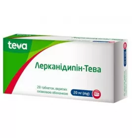 Лерканідипін-Тева таблетки по 20 мг 28 шт. (14х2)