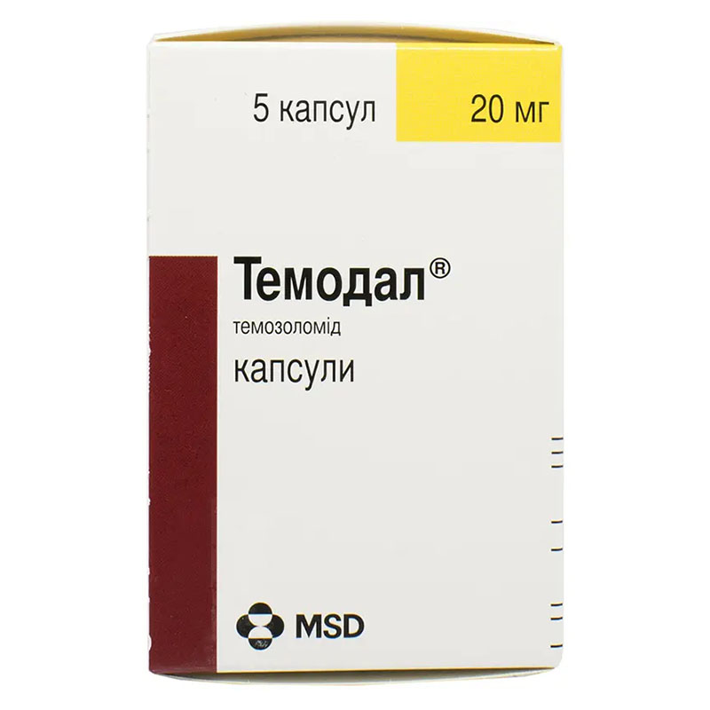 Темодал капсулы по 20 мг в саше 5 шт. Темодал капсулы по 20 мг в саше 5 шт.