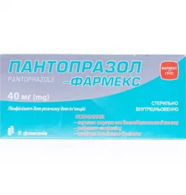 Пантопразол порошок 40 мг у флаконі 5 шт. - Фармекс