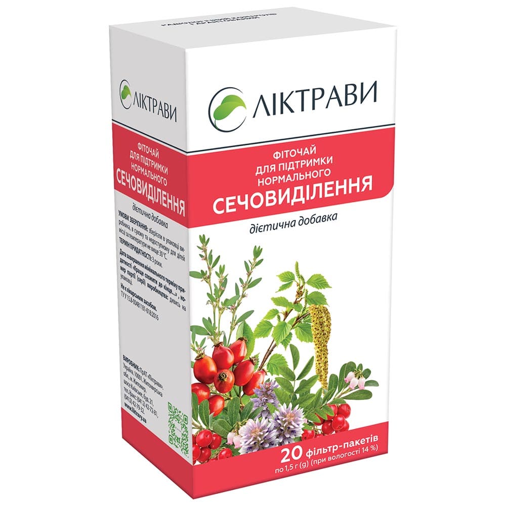 Фіточай д/підтр.норм. сечовиділення (Сечогінний) Ліктрави ф/п 1,5г №20